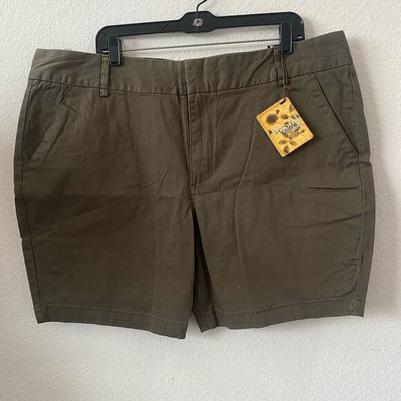 Hybrid & Company Bermuda Green Shorts Size 18 - Picture 1 of 5